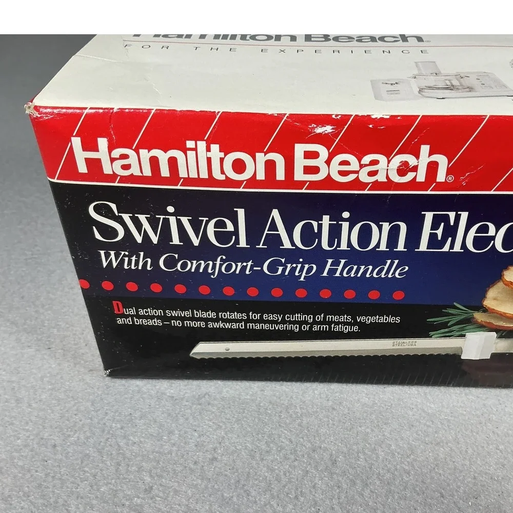 Hamilton Beach 74100 Swivel Action Electric Knife Comfort Grip Vintage NOS